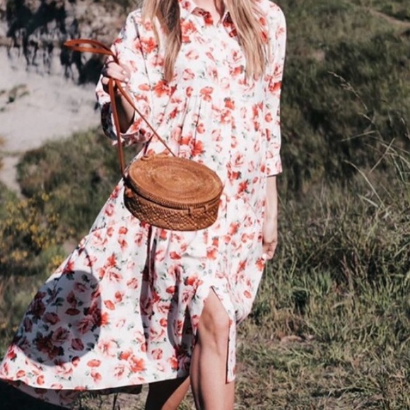 Zara Dresses & Skirts - Floral Dress with asymmetrical hem. Zara💥Size Med